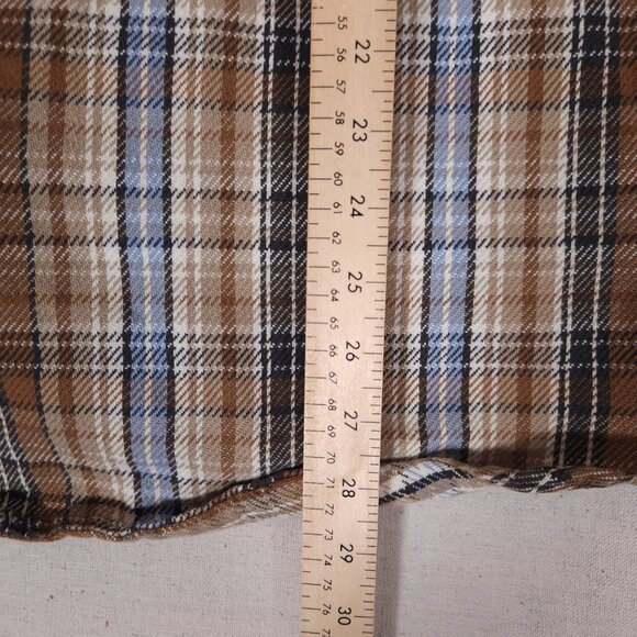 Vintage Five Brother Plaid Button Shirt Mens Medium Tall  Pockets Heavy Duty USA - Picture 6 of 16